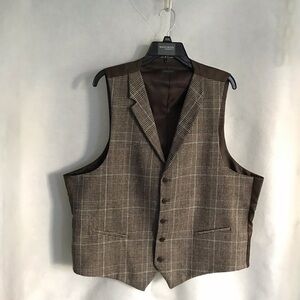 Madison Brown Tartan Plaid Waistcoat Vest